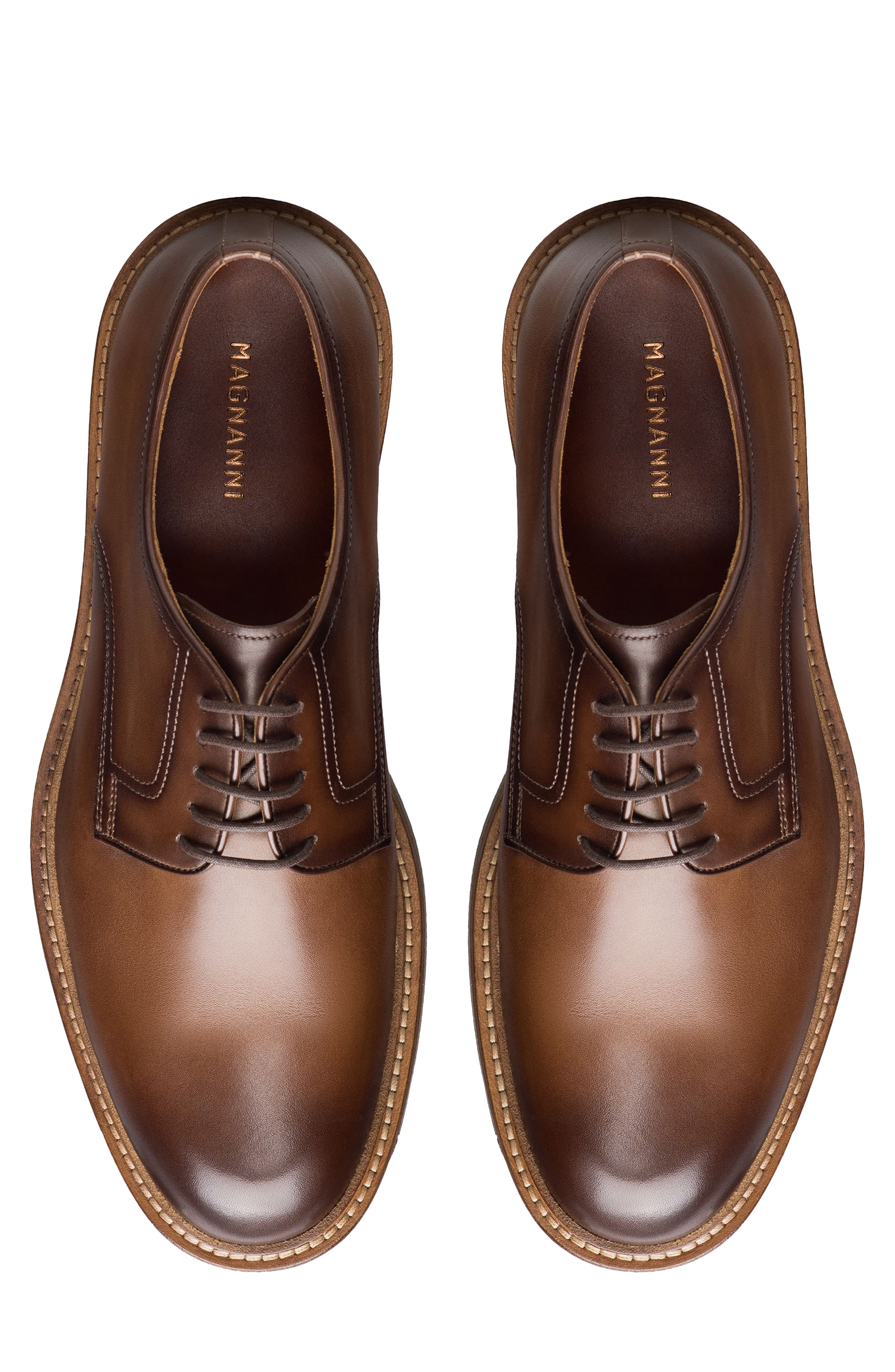 Magnanni Marton Suede Derby, Alternate, color, Brown