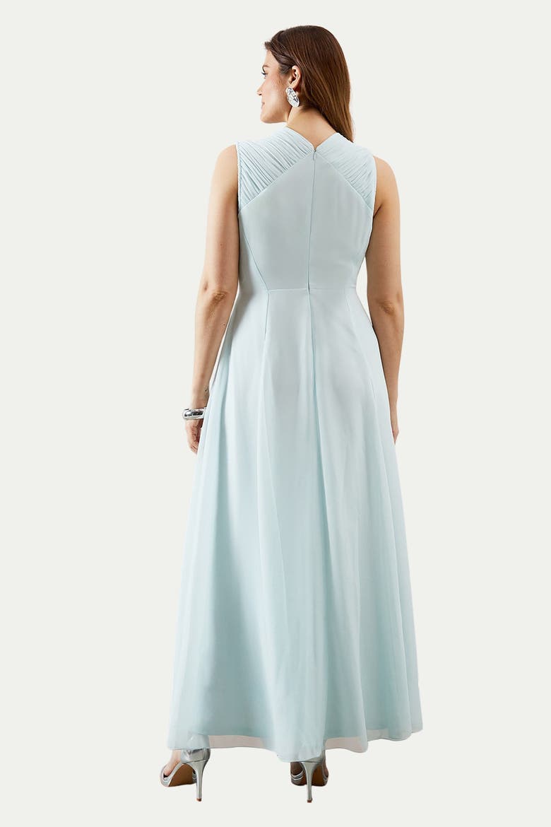 Embellished Wrap Georgette Maxi Dress, Alternate, color, Ice Blue