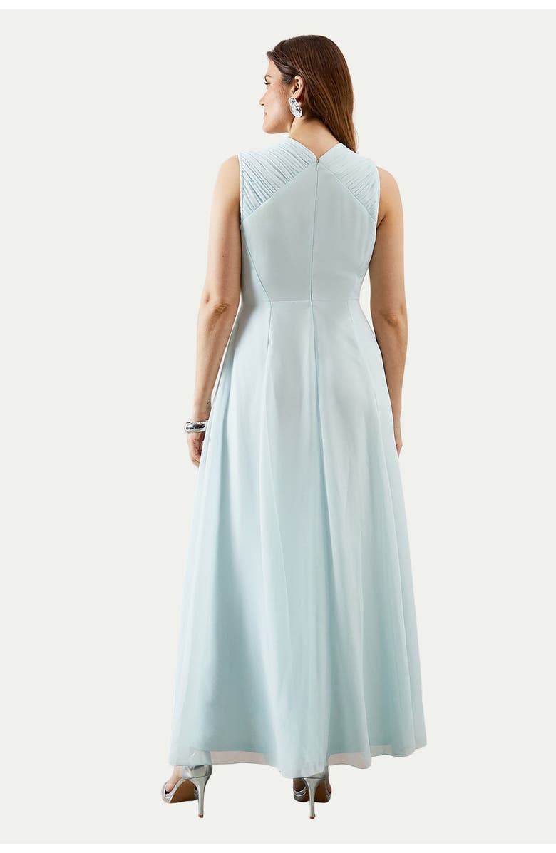 Wallis Embellished Wrap Georgette Maxi Dress, Alternate, color, Ice Blue
