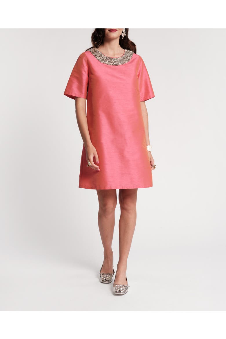 Tabby Shift Dress, Main, color, Coral
