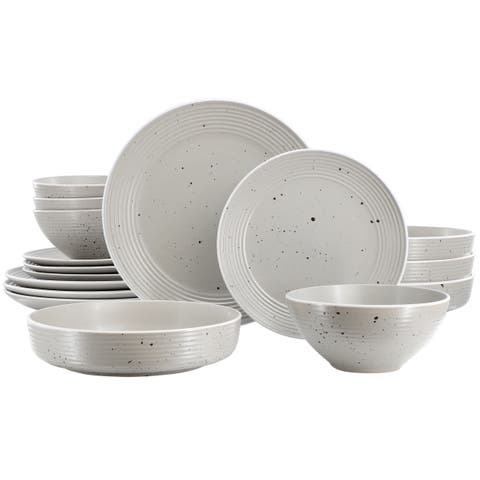 Emilia 16 Piece Double Bowl Stoneware Dinnerware Set