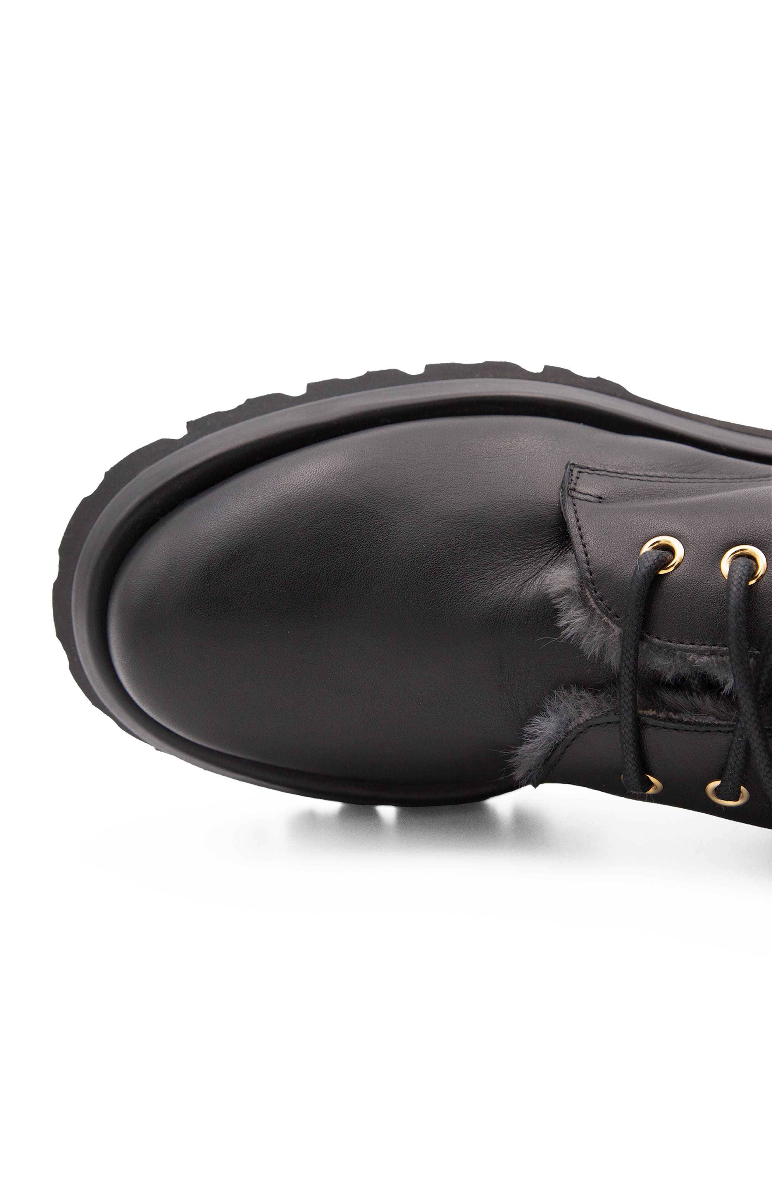 Valentina Rangoni Folgore Faux Fur Platform Combat Boot, Alternate, color, 