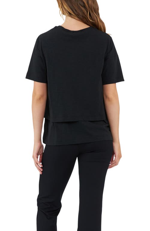 Ripe Maternity Claud Nursing Tee In Black