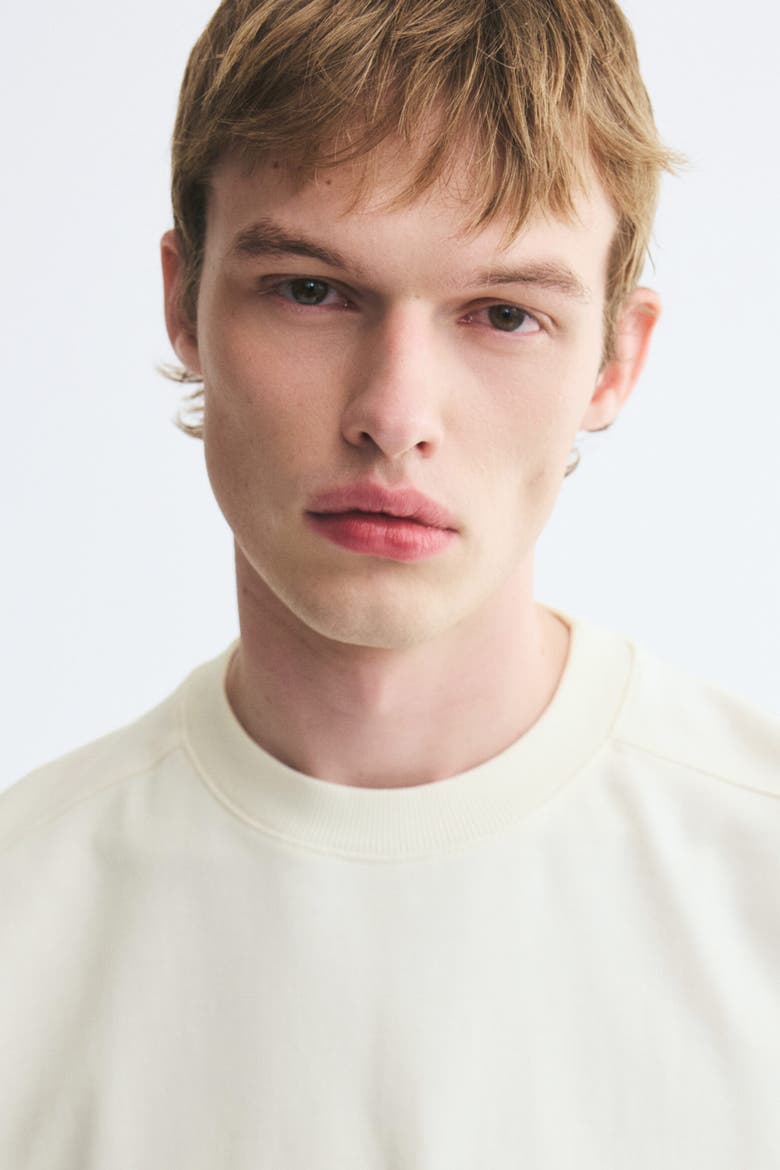Oversized Printed Cotton T-Shirt, Alternate, color, Cream/Las Vegas