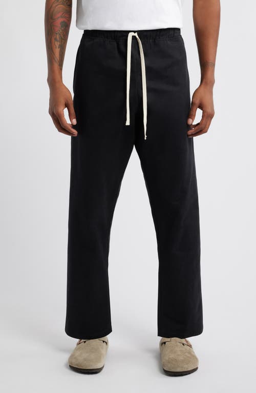 Standard Issue Pd Cotton Blend Drawstring Slacker Pants In Black