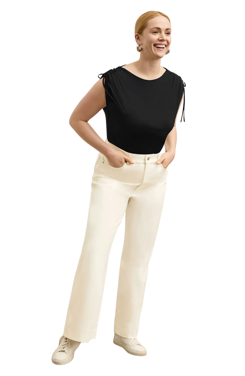 M.M.LaFleur Dotty Light Jersey Top, Alternate, color, Black