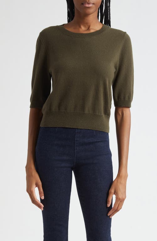 Veronica Beard Shana Short Sleeve Cashmere Sweater In Black