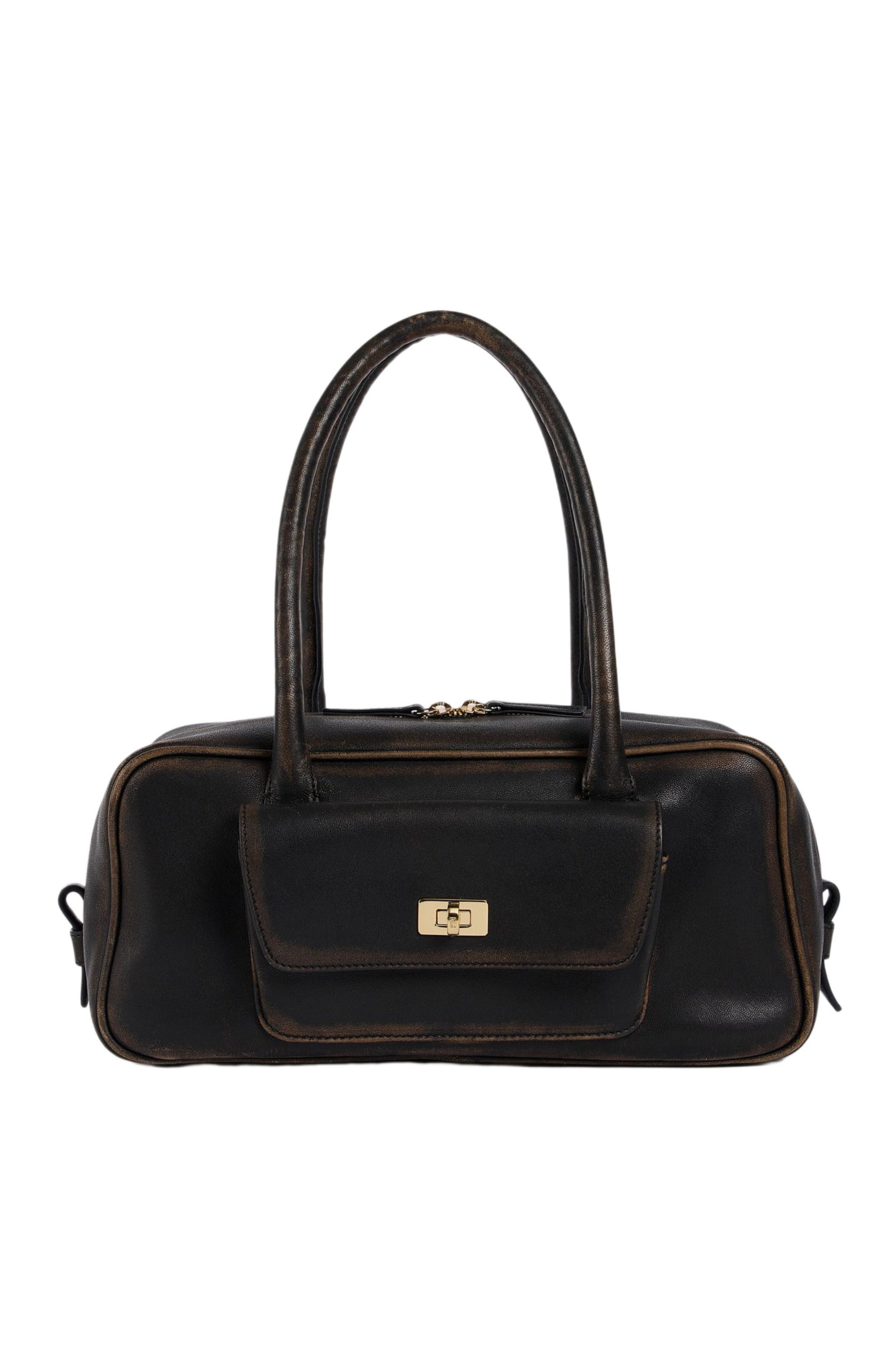EZMEHRALDA leather bag, Main, color, Brown