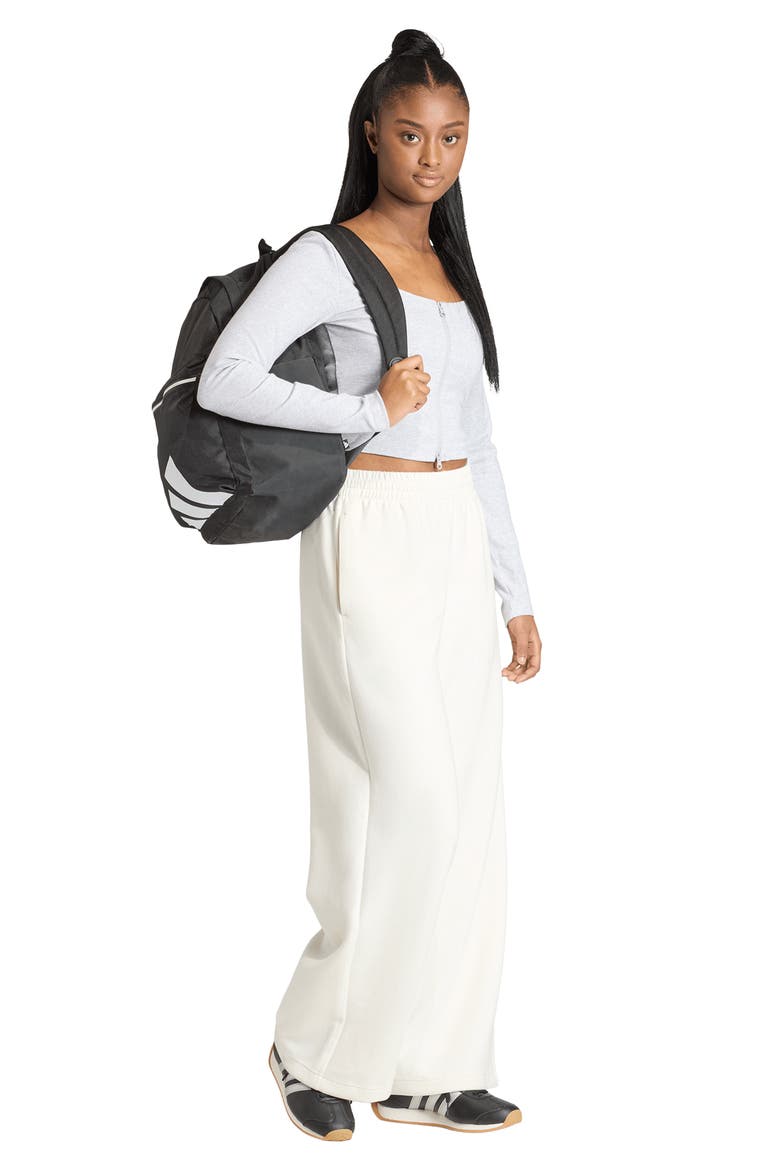 Wide Leg Open Hem Pants, Alternate, color, OFF WHITE