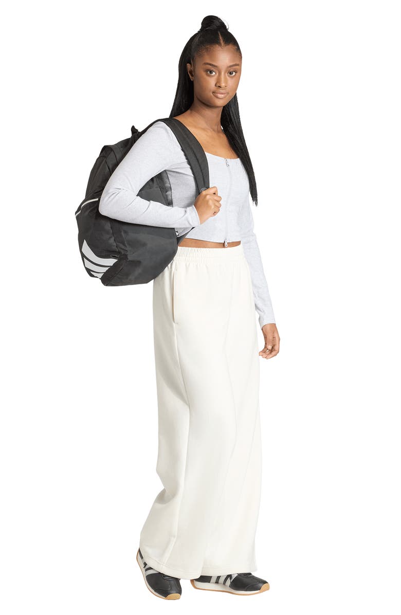 adidas Wide Leg Open Hem Pants, Alternate, color, Off White