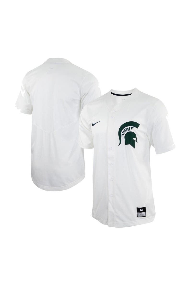 Nike Men's Nike White Michigan State Spartans Replica Baseball Jersey, Main, color, White