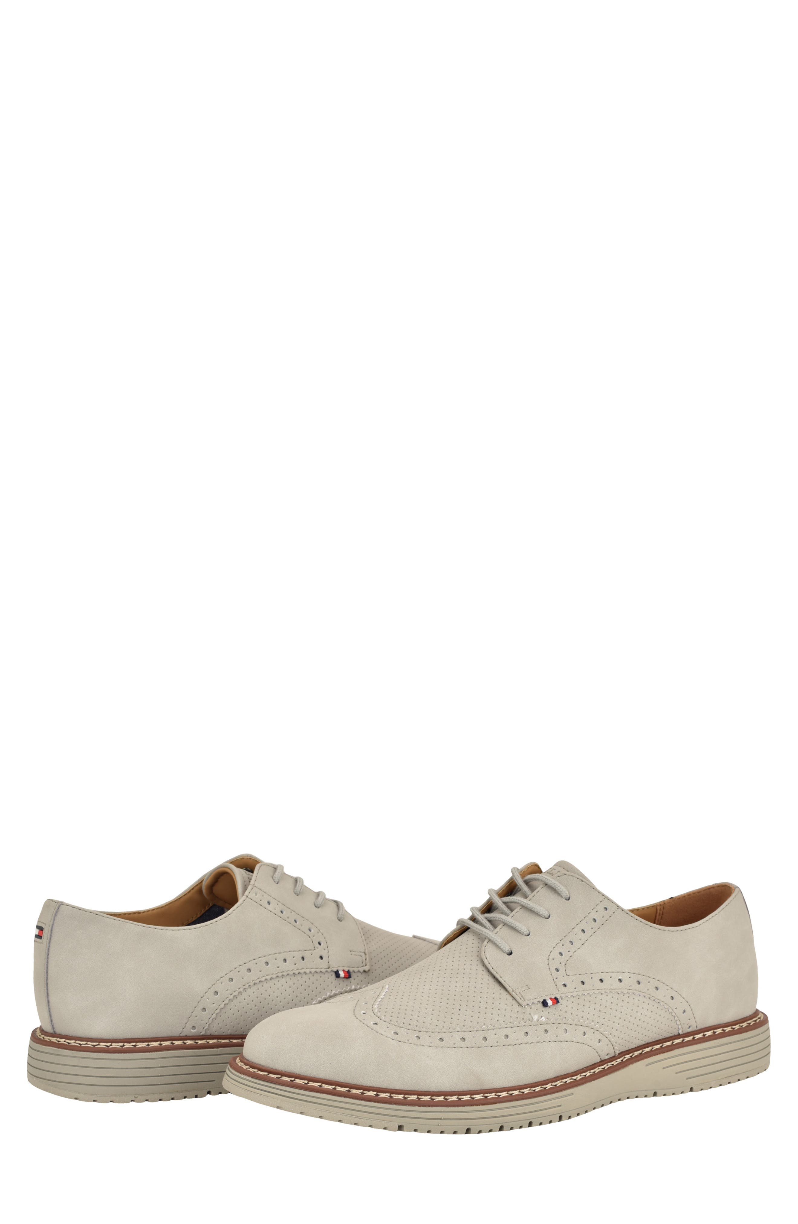 Tommy Hilfiger Hinede Wingtip Derby, Alternate, color, Light Grey