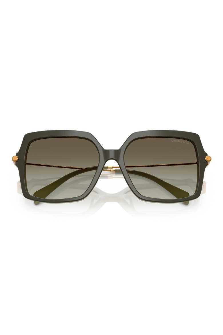 55mm Square Sunglasses, Alternate, color, OLIVE SMOKE / OLIVE GRADIENT