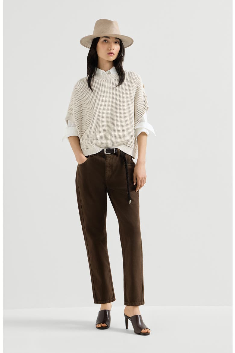 Straight five-pocket trousers, Alternate, color, Chocolate
