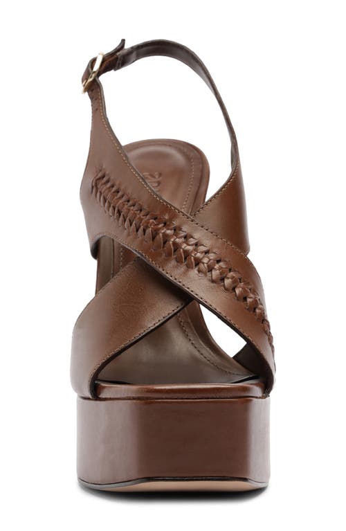Schutz Blake Slingback Platform Sandal In Desert Brown