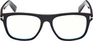 TOM FORD 54mm Square Blue Light Blocking Optical Glasses