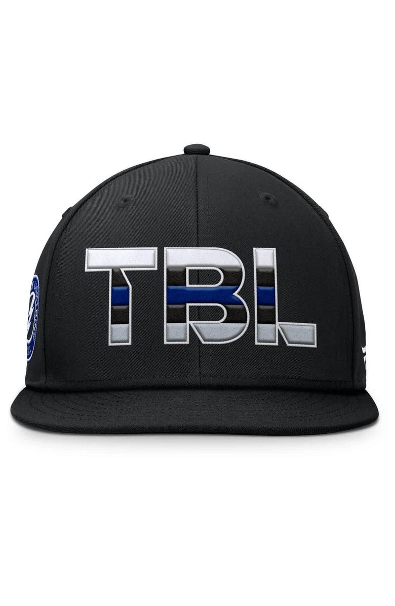 FANATICS Men's Fanatics Black Tampa Bay Lightning Authentic Pro Alternate Jersey Snapback Hat, Alternate, color,