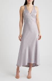 BOSS Orange Danden Crinkle Satin Maxi Dress