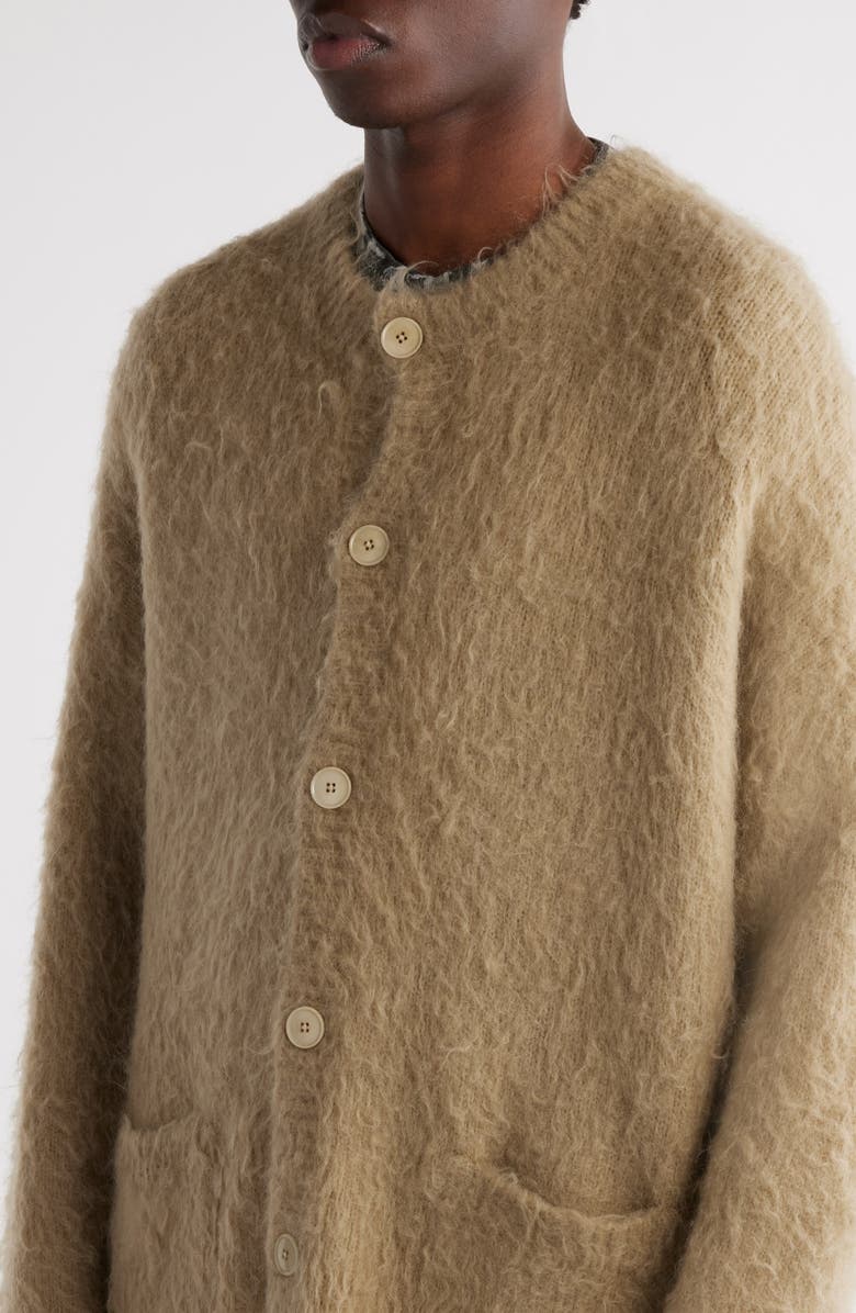 Acne Studios Brushed Crewneck Cardigan, Alternate, color, 