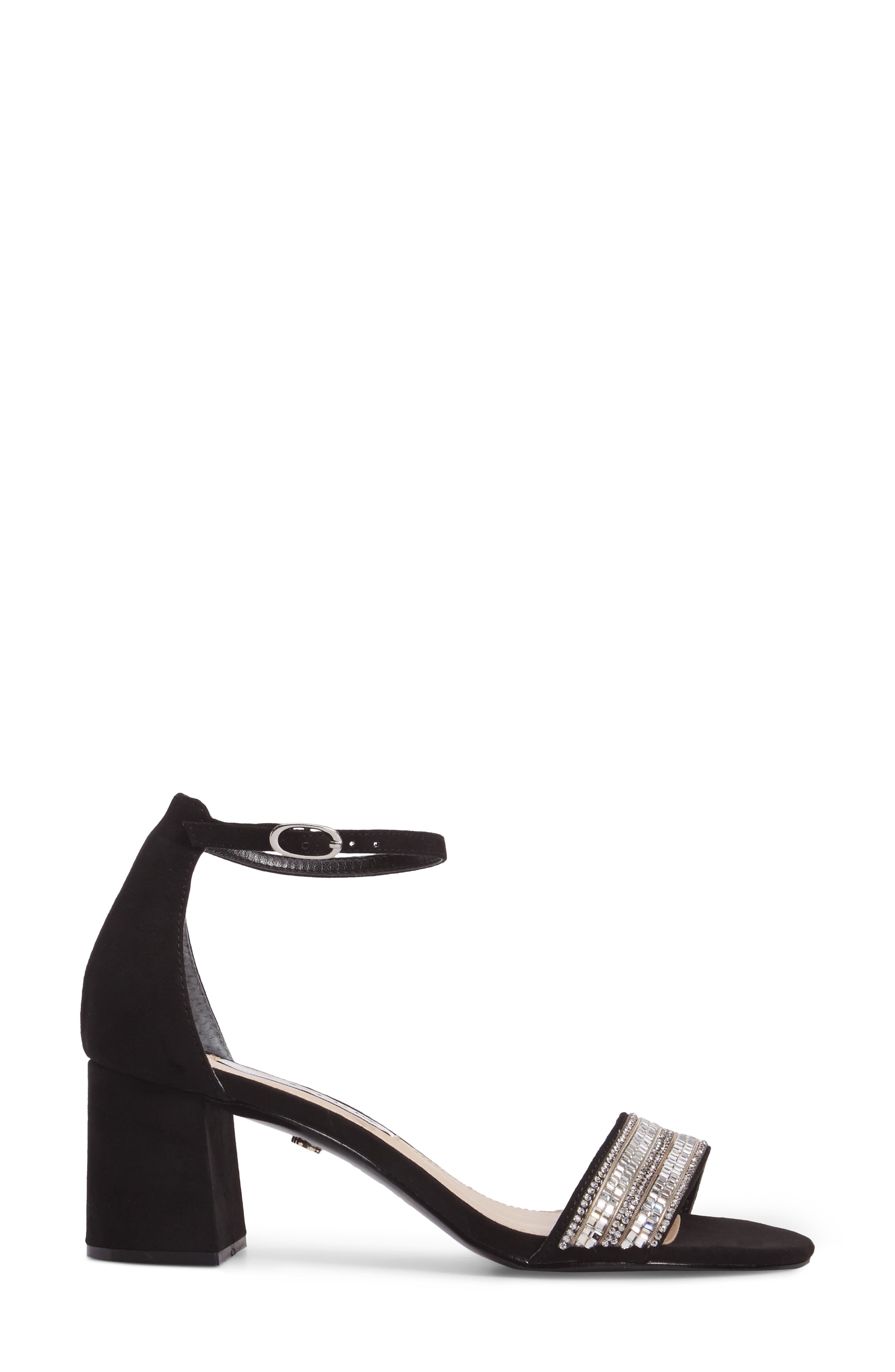 Nina Elenora Sandal, Alternate, color, Black Suede