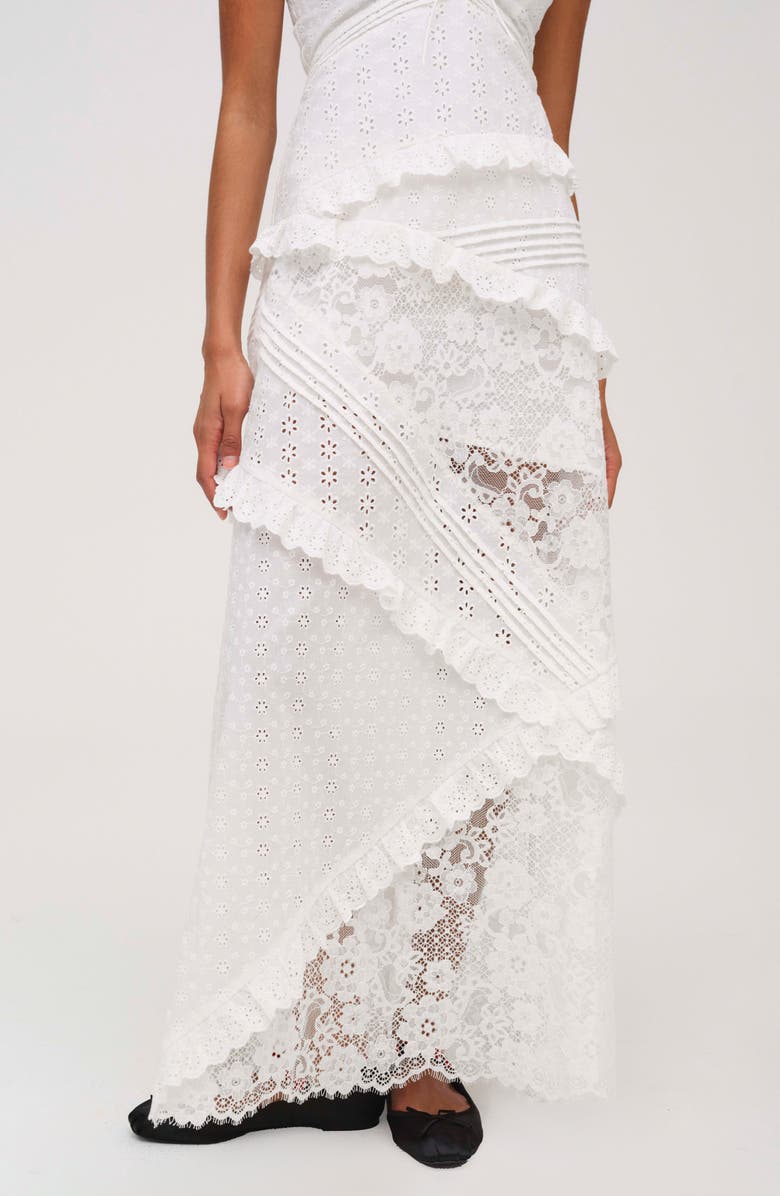 For Love & Lemons Rosalyn Lace Maxi Sundress, Alternate, color, 
