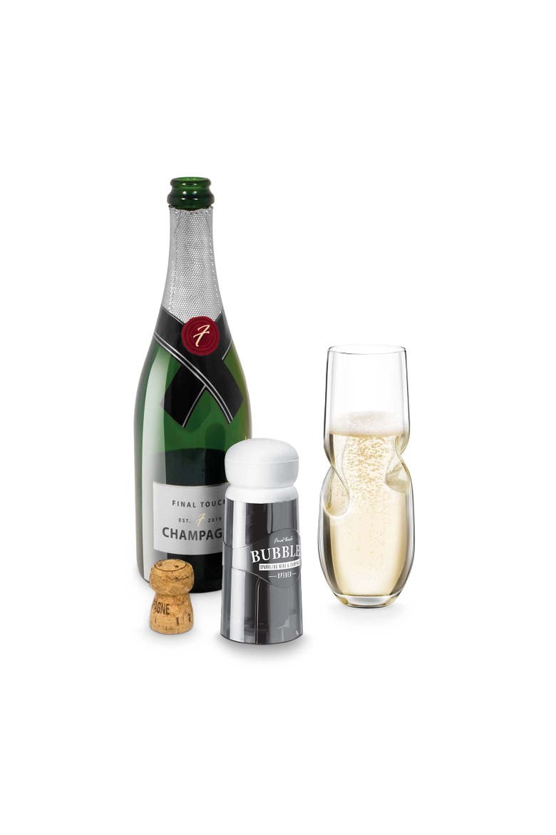 Bubbles Sparkling Wine & Champagne Opener, Alternate, color, Black