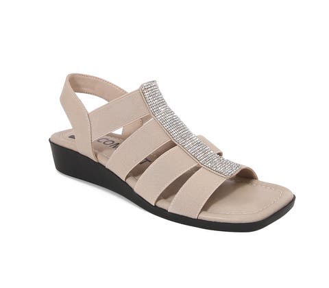 Elastic Straps Low Wedge Sandal