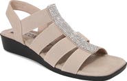 NINETY UNION Elastic Straps Low Wedge Sandal