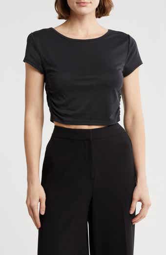 Love By Design Rashia Side Ruched Crop Top