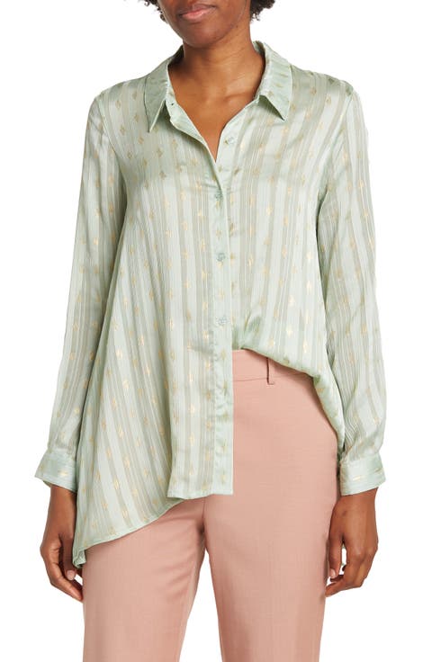 Eve Chiffon Collared Button Front Blouse