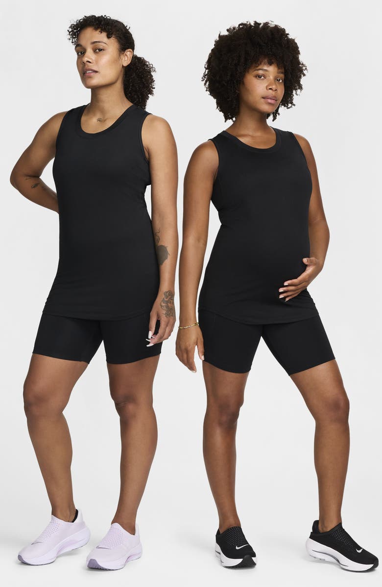 Nike One Magic Dri-FIT Maternity Slim Fit Tank, Alternate, color, Black