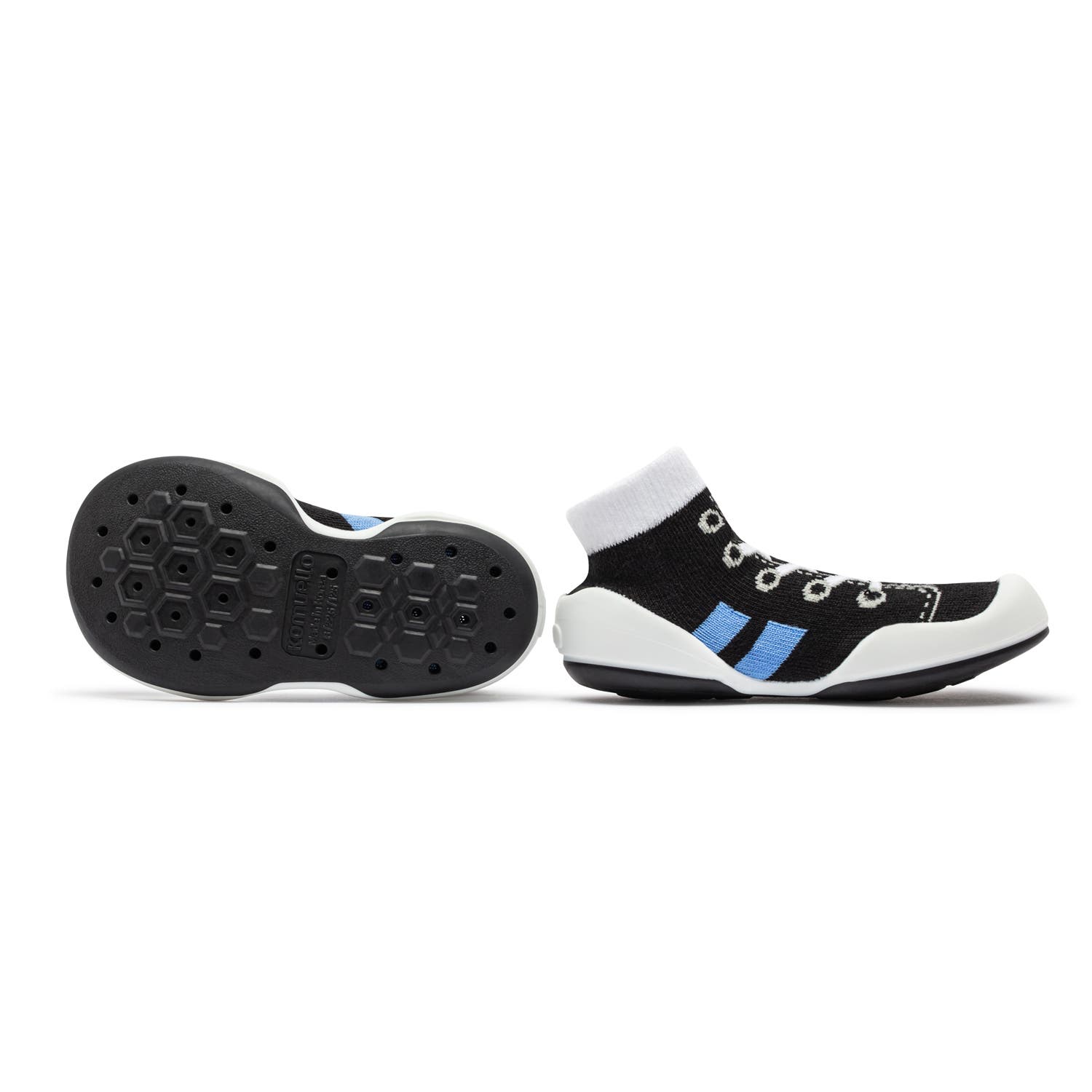 Komuello Toddler Sock Shoes Runner - Black, Alternate, color, Black