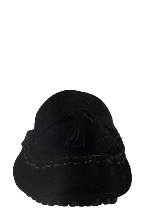 National Comfort Tal Tassel Mule In Black Suede
