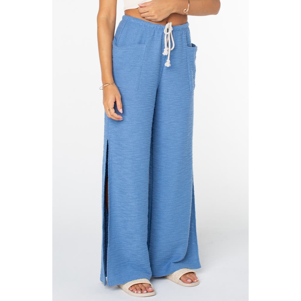 Roxy Beach Breeze Split Hem Pants In Blue