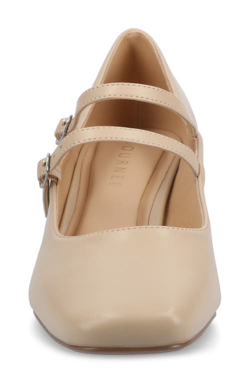 Shop Journee Collection Nally Mary Jane Pump In Beige