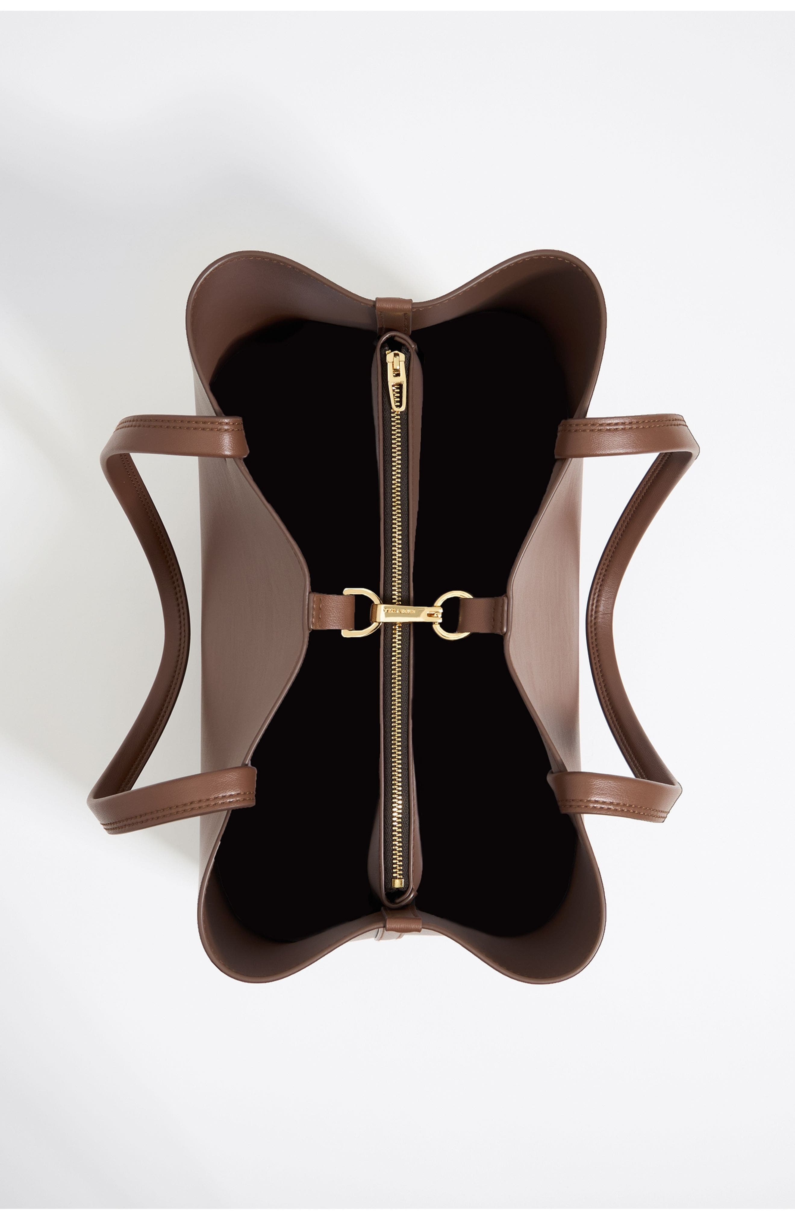 Bimba y Lola Large Leather Chihuahua Shopper Bag, Alternate, color, Moka