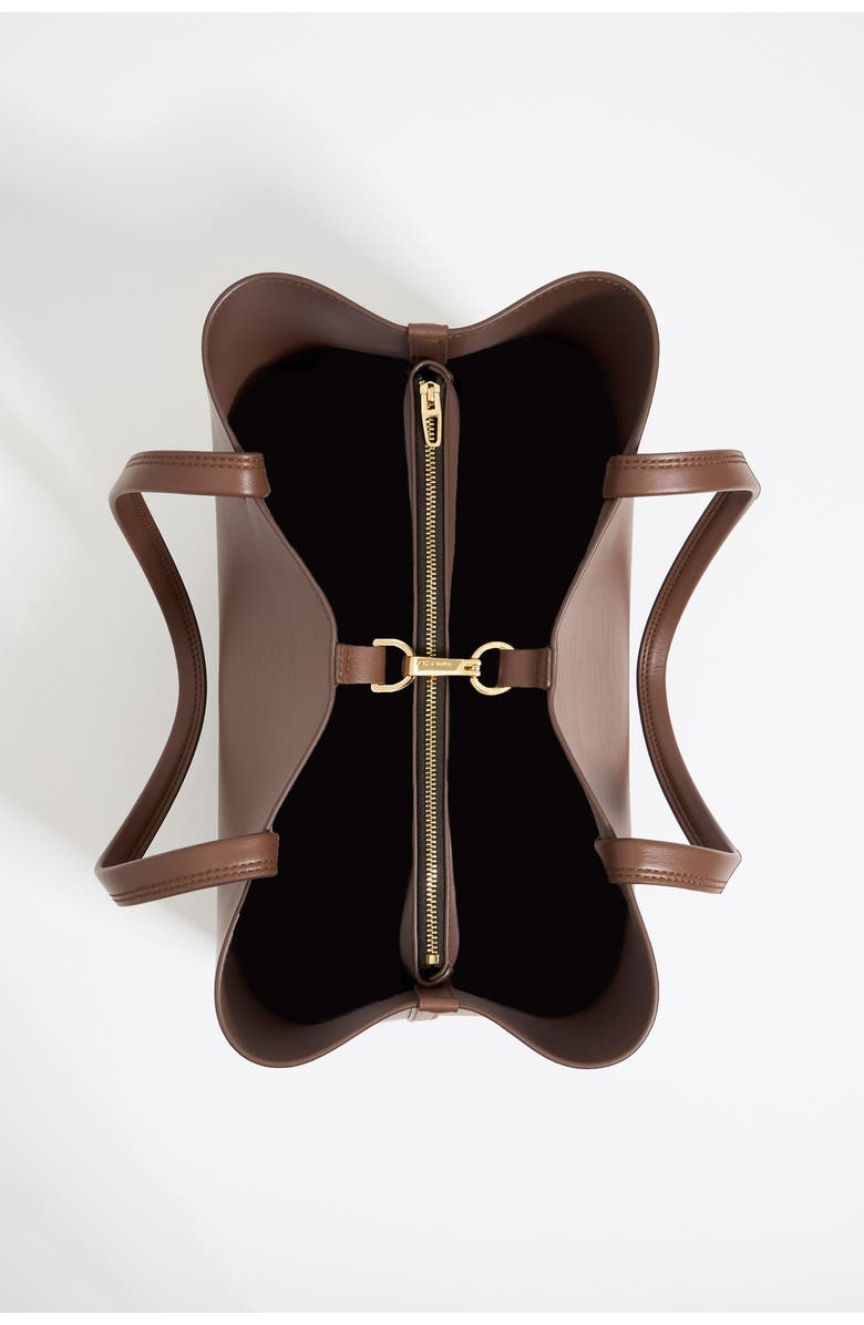 Bimba y Lola Large Leather Chihuahua Shopper Bag, Alternate, color, Moka