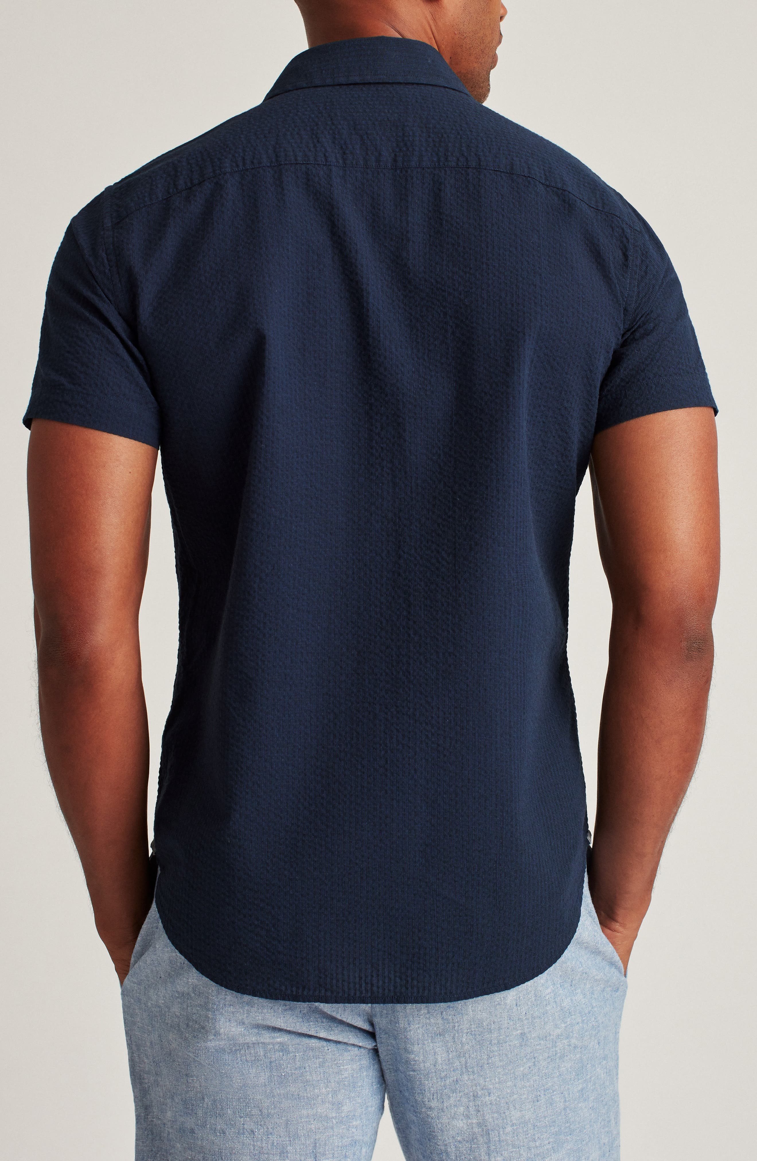 Мужские Bonobos Riviera Slim Fit Short Sleeve Button-Up Shirt — фото 2