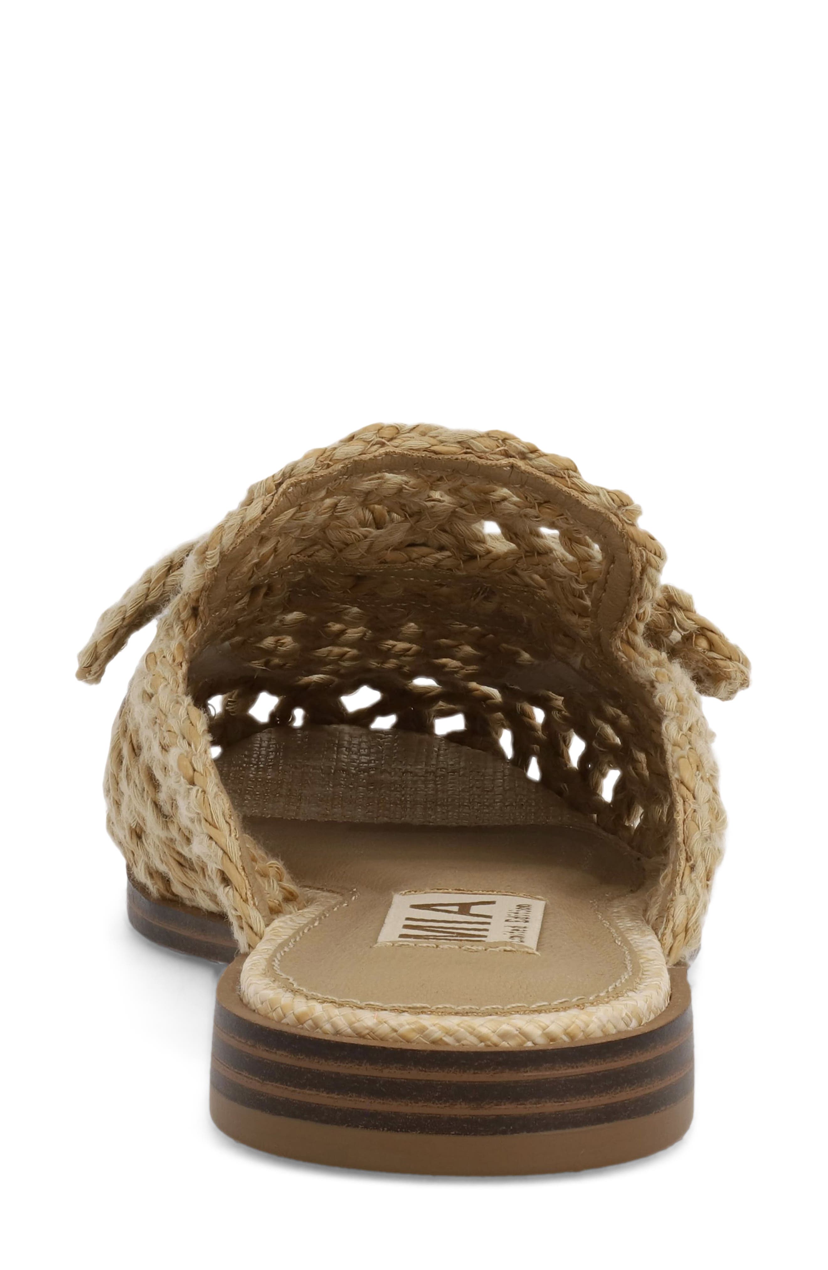 MIA Limited Edition Layce Woven Mule, Alternate, color, Cognac Raf