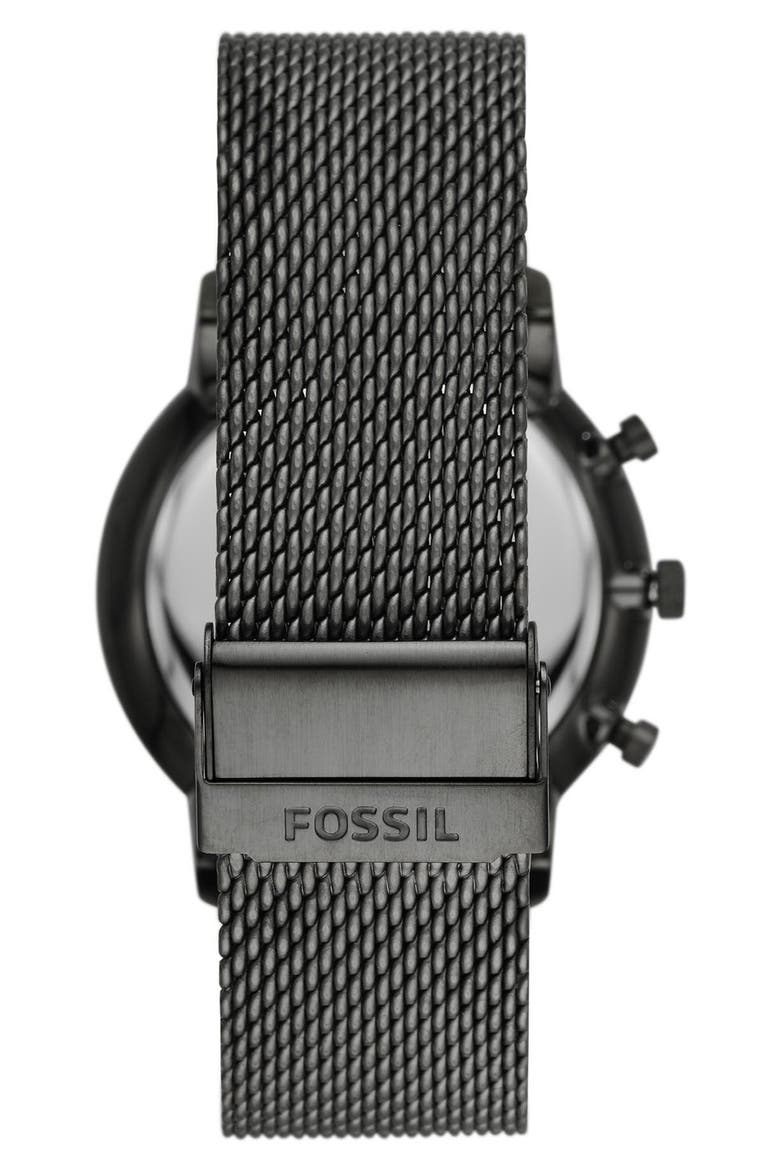 Neutra Mesh Strap Chronograph Watch, 44mm, Alternate, color, SMOKE
