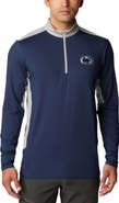 Columbia Men's Columbia Navy Penn State Nittany Lions Tech Trail™ Omni-Shade Quarter-Zip Top