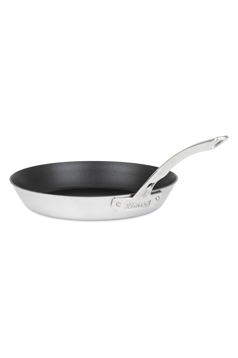 Clipper Viking Contemporary 12" Nonstick Fry Pan, Main, color, STAINLESS STEEL