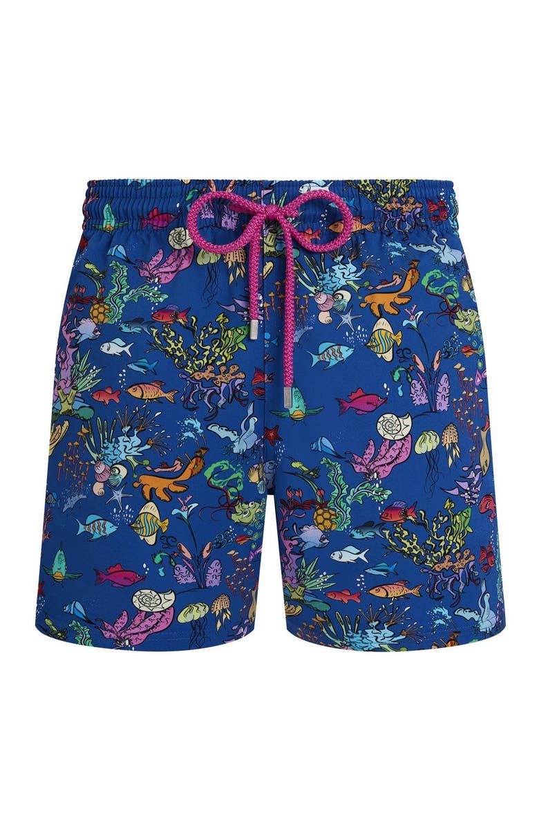 Vilebrequin Stretch Short Swim Trunks, Alternate, color, Palace Blue
