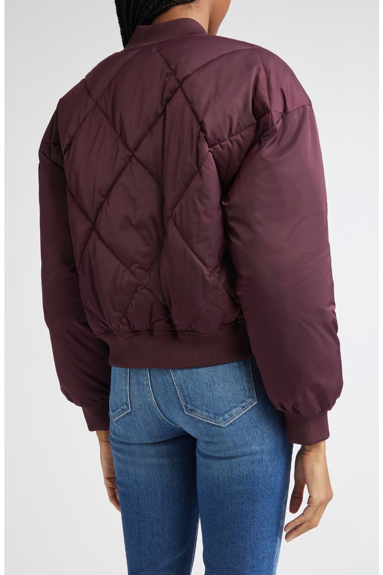 Violeta Reversible Bomber Jacket, Alternate, color, WINE/ HERRINGBONE