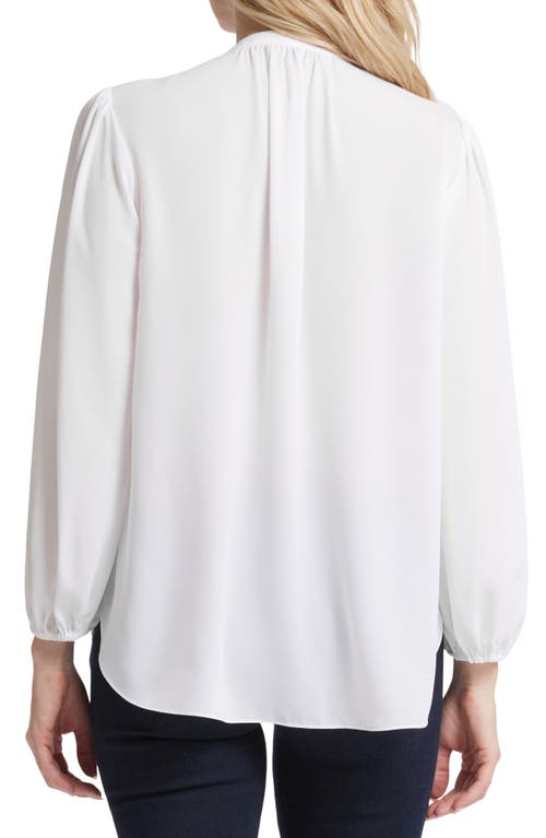 Nydj Puff Sleeve Popover Shirt In Optic White