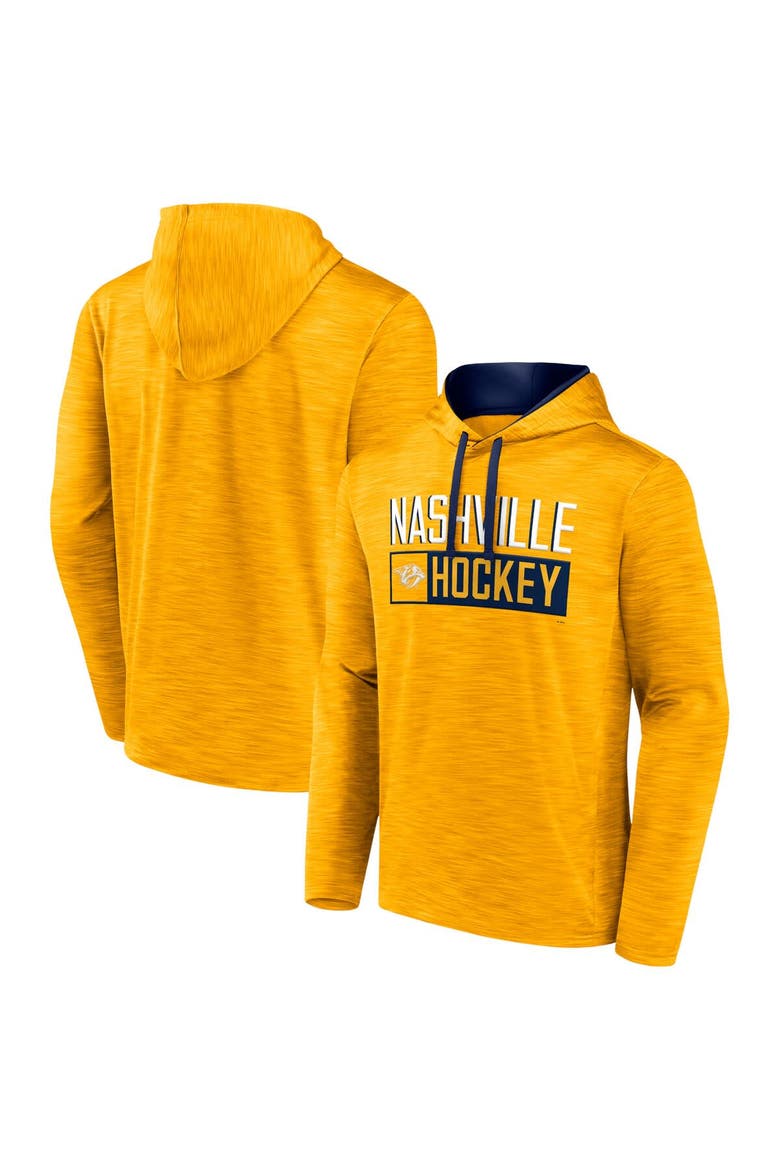 Men's Fanatics Branded Heather Gold Nashville Predators Close Shave Pullover Hoodie, Main, color, Heather Gold