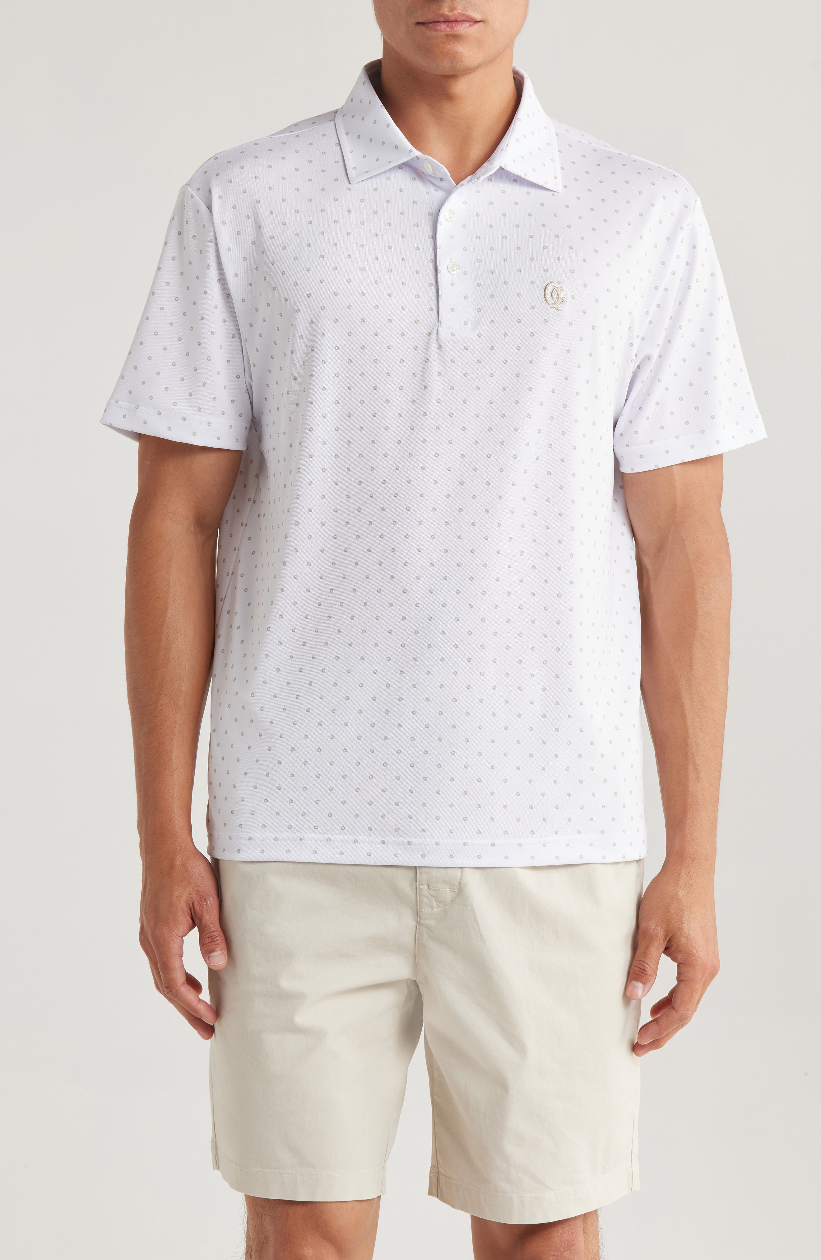Quiet Golf Tour Only Dot Print Piqué Golf Polo