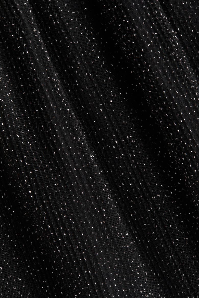 Flounced Tulle Dress, Alternate, color, Black