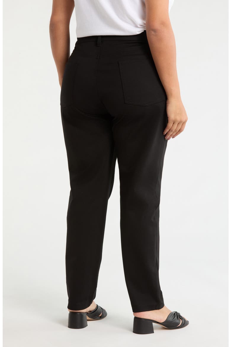 High Waist Slim Pants, Alternate, color, BLACK