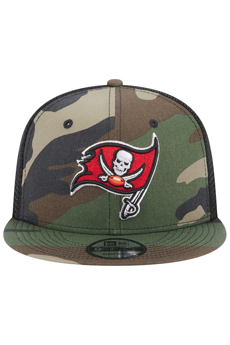 Men's New Era Camo Tampa Bay Buccaneers Classic Trucker 9FIFTY Snapback Hat, Alternate, color, Camo